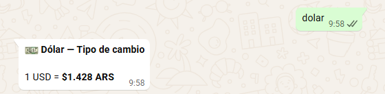 Ejemplo de tipo de cambio