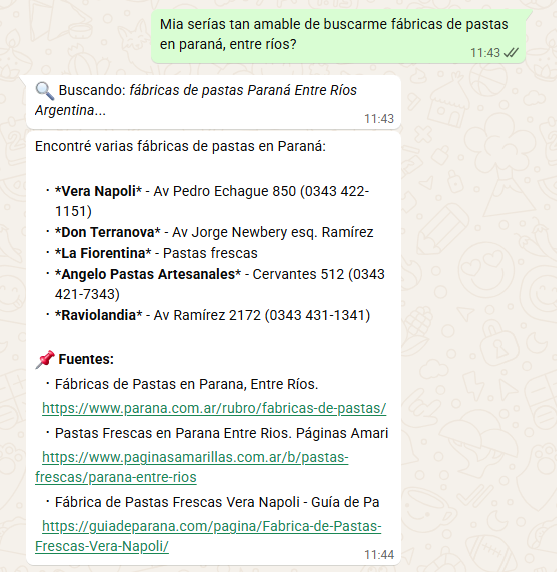 Ejemplo de búsqueda web